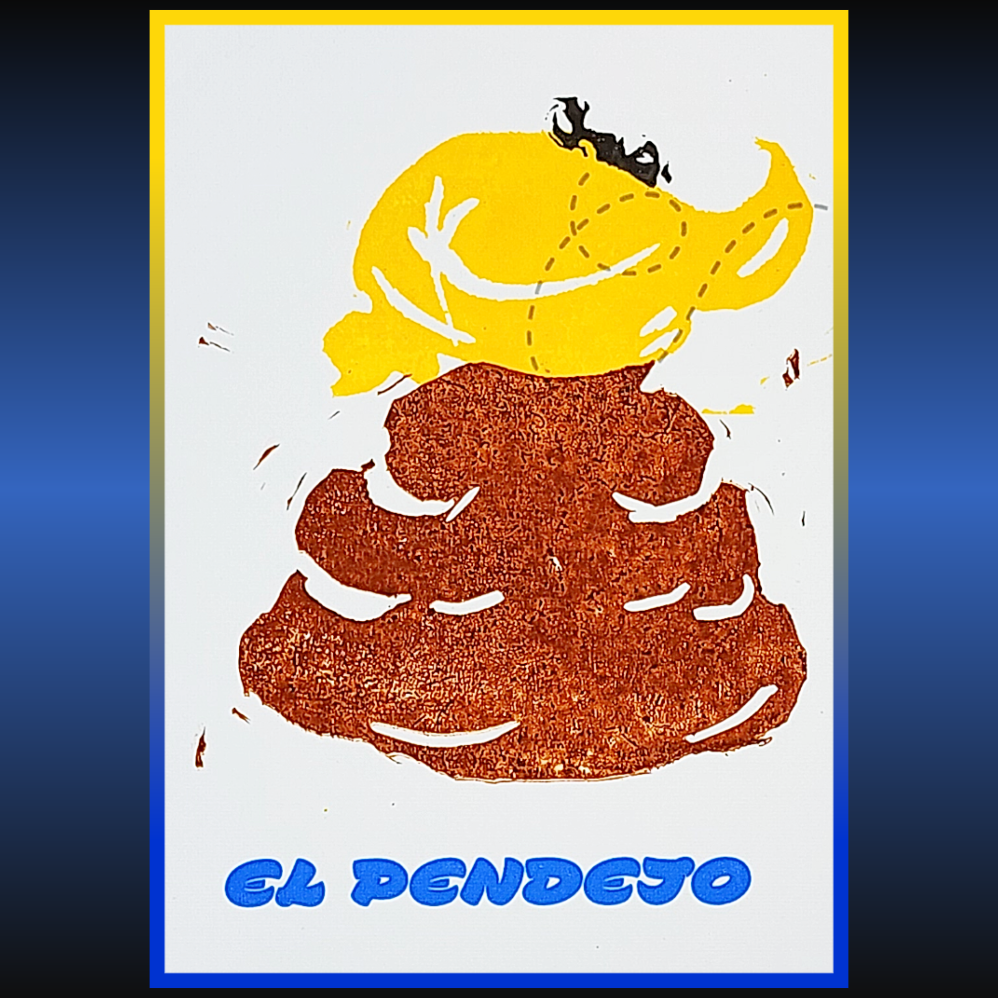 ACEO Poop Emoji Protest Art Trading Card #11