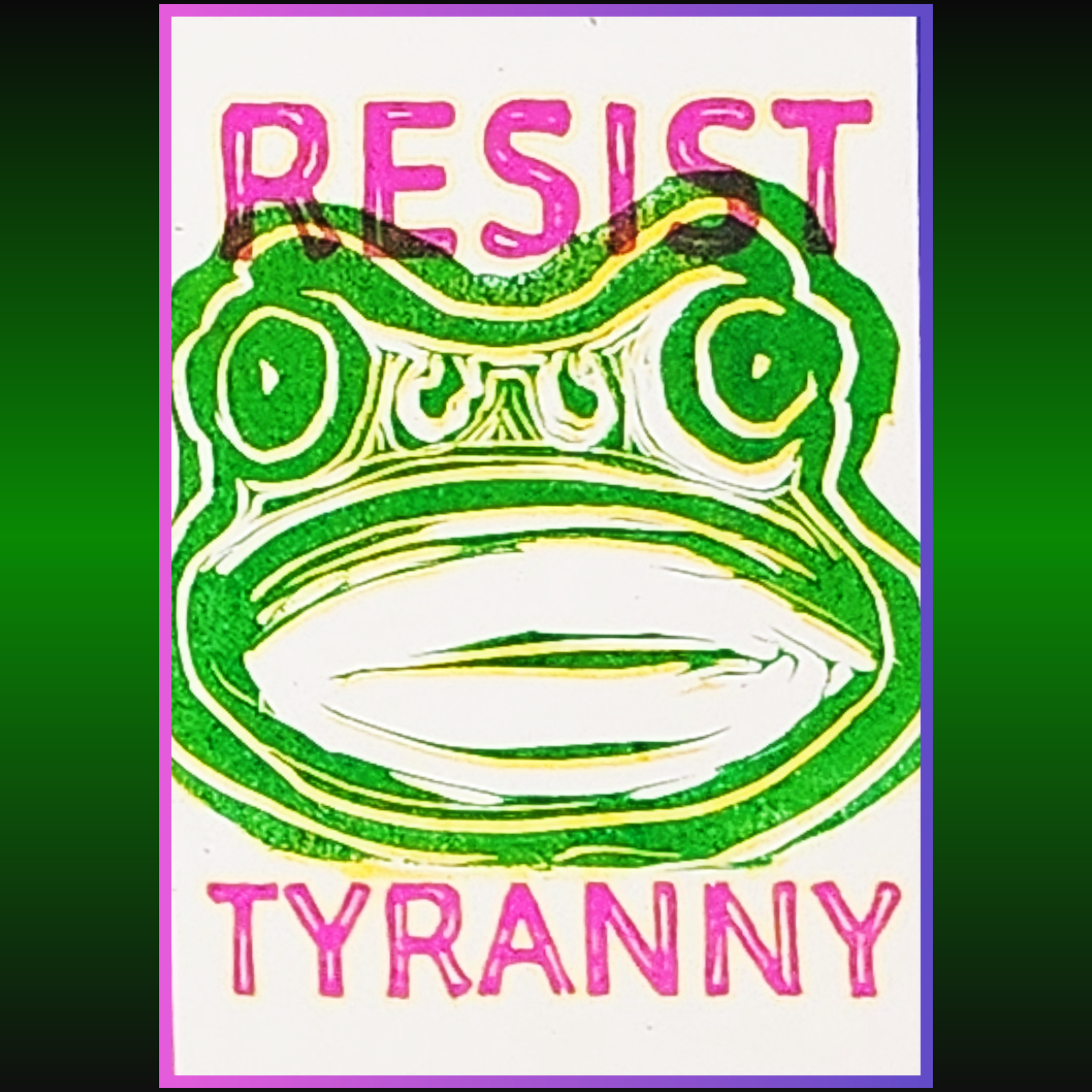 RESIST TYRANNY Protest Art Trading Card #4