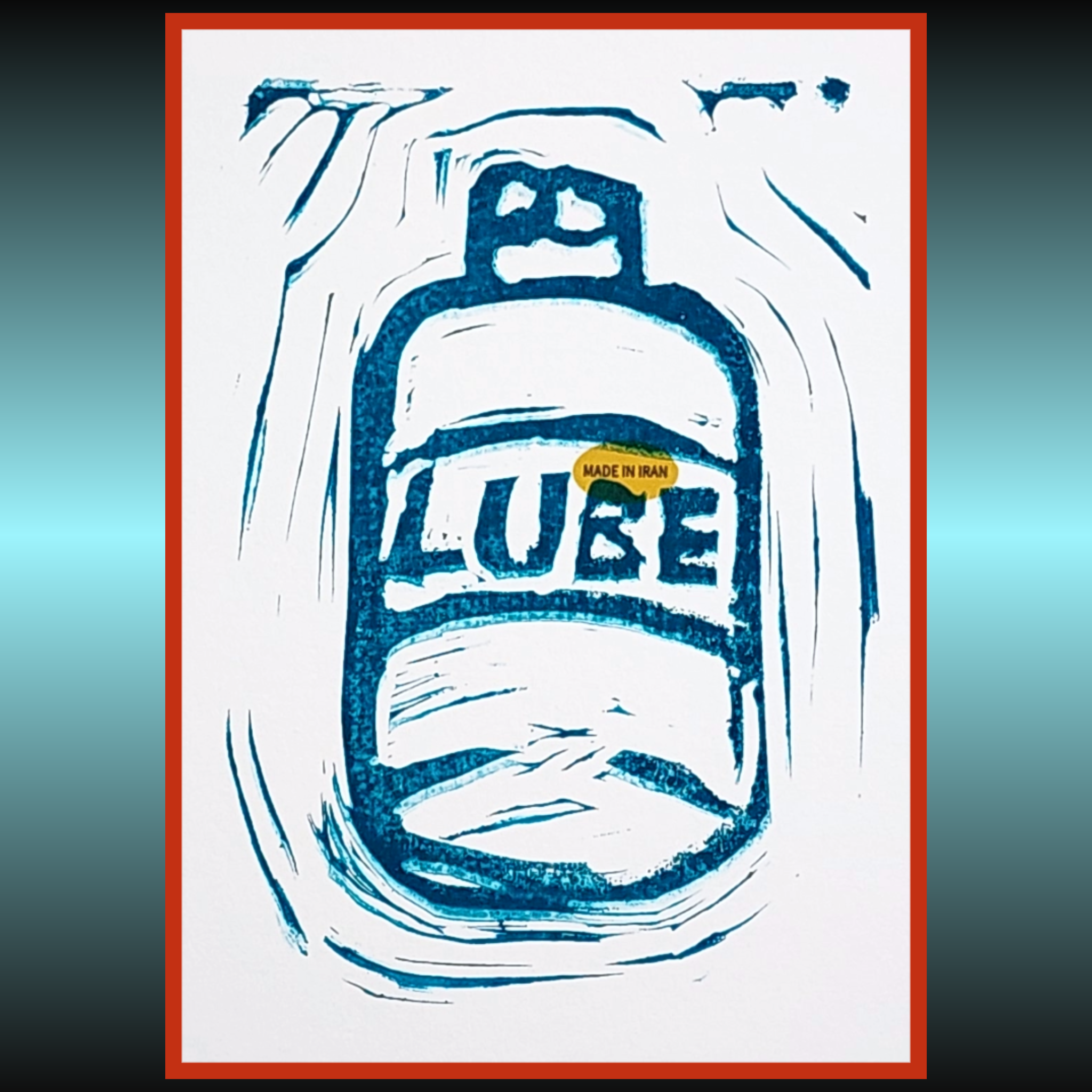 ACEO LUBE Made in Iran Protest Art Trading Card #17