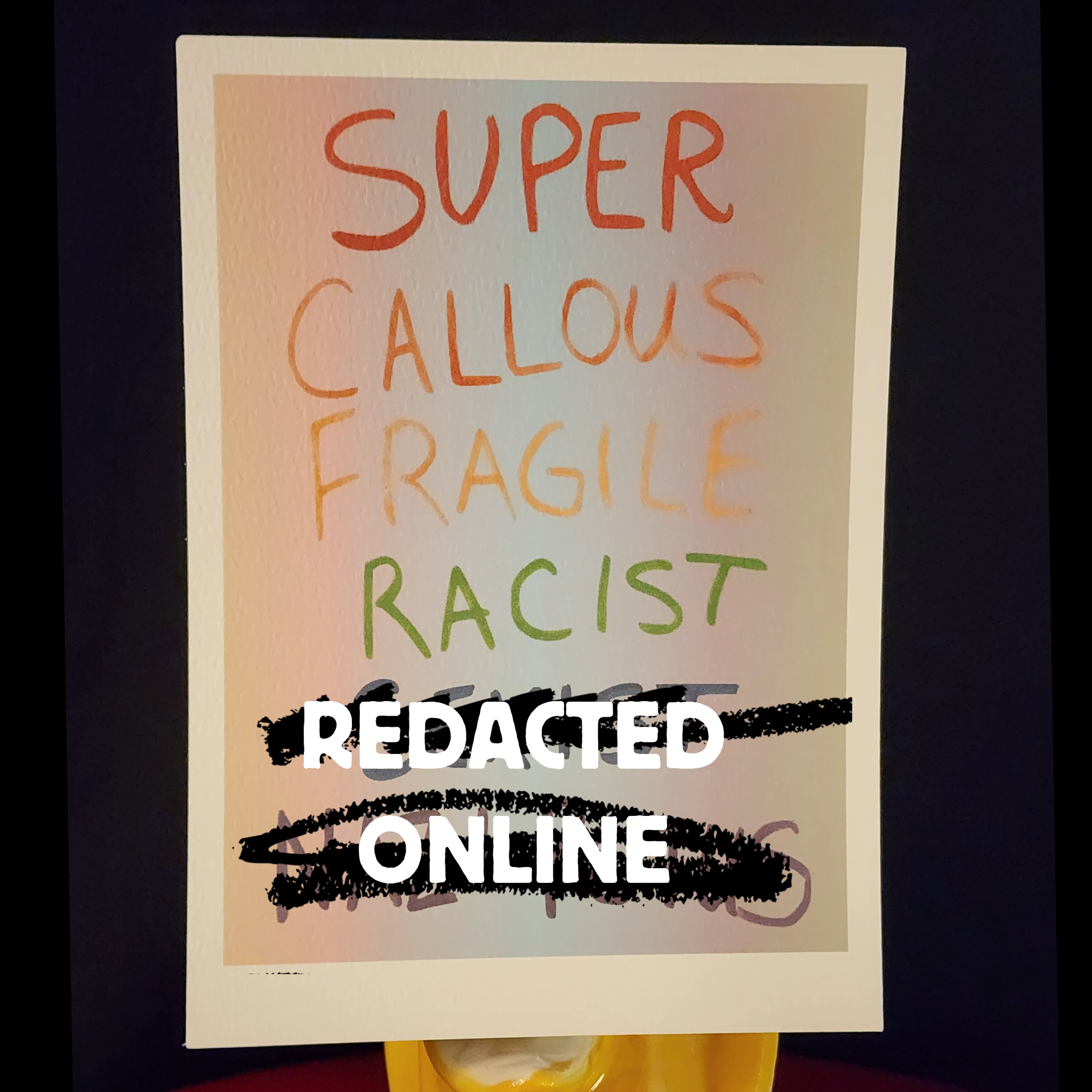 Super Fragile Protest Sign Art Print 5x7