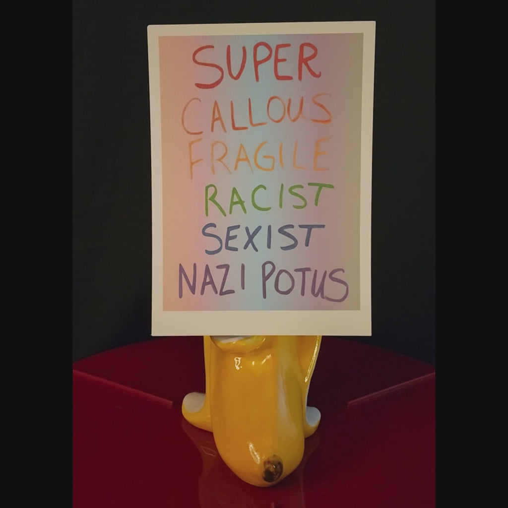 Super Fragile Protest Sign Art Print 5x7
